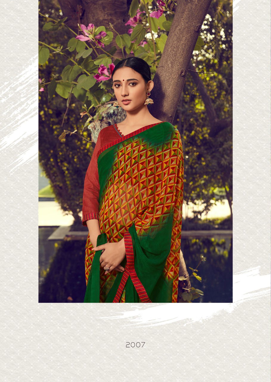 Kashvi Zubaida 2  Latest Fancy Designer Georgette Printed Saree Collection